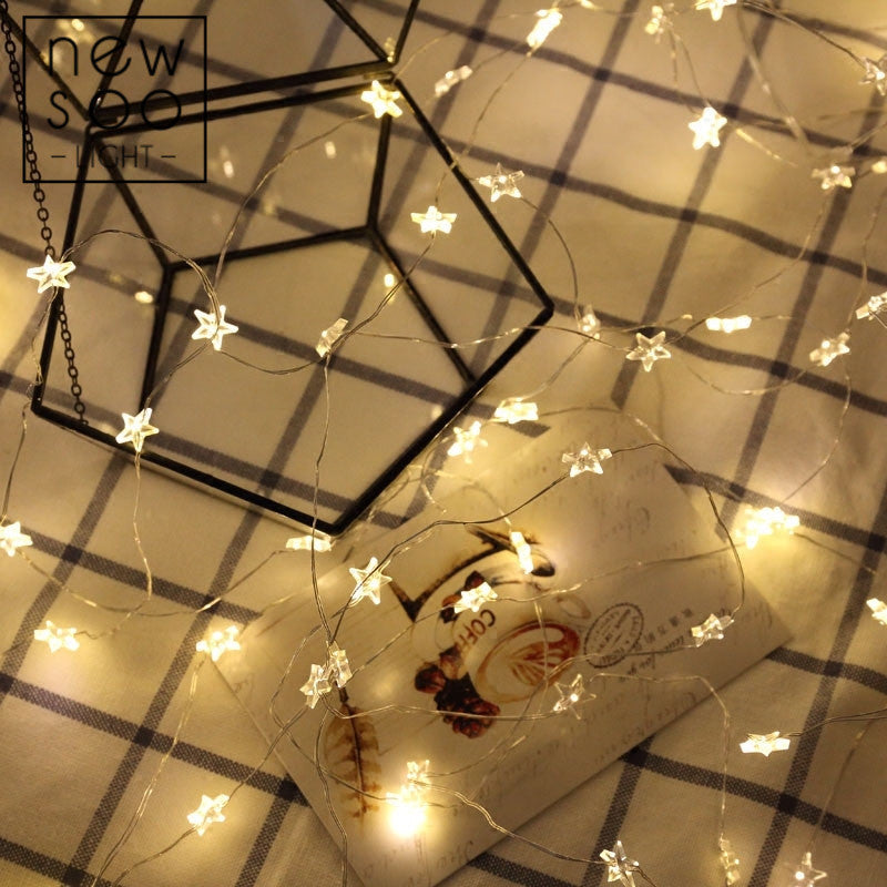 Newsoo Copper Wire Star String Lights — 2M20 Battery
