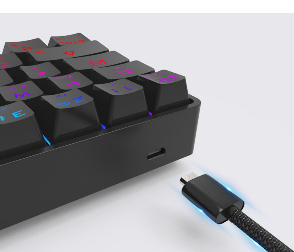 White Wireless Bluetooth Mechanical Keyboard with Colorful PBT Keycaps