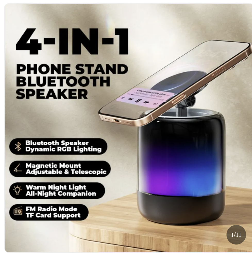 PocketBeat 4-in-1 Bluetooth Speaker & Phone Holder